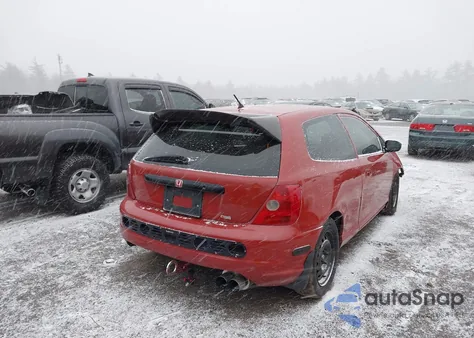 2002 Honda Civic Si из США, поврежденный, VIN SHHEP33592U306949